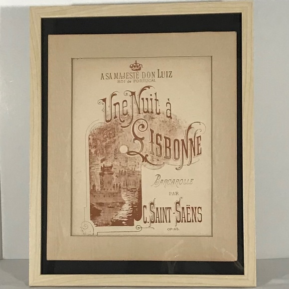 Barbara V. Designs Other - Sheet Music Custom Wall Art- Classical Series "Une Nuit a Lisbonne"